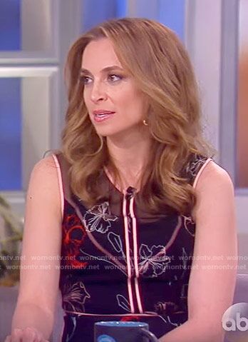 Jedediah 's black floral sleeveless jumpsuit on The View