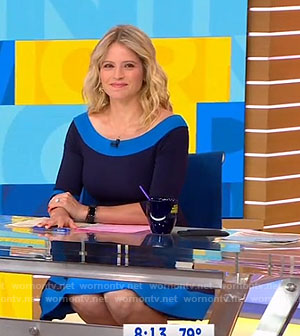 Sara's blue flare dress on Good Morning America