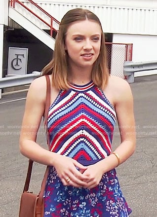 Coco's striped crochet top and floral skirt on The Bold and the Beautiful