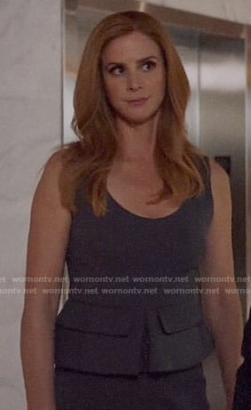 Donna's grey peplum dress on Suits