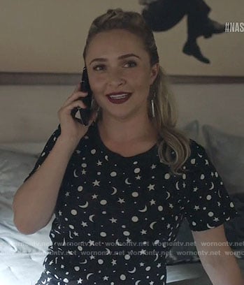 Juliette's star and moon print top on Nashville