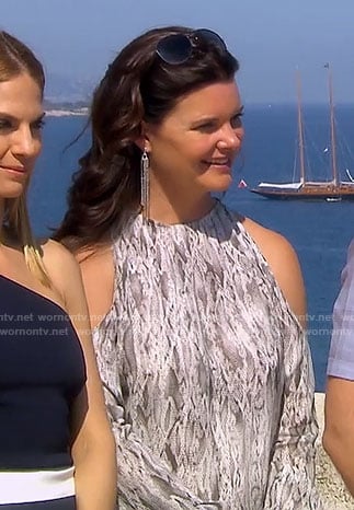 Katie's snake print cold-shoulder dress on The Bold and the Beautiful