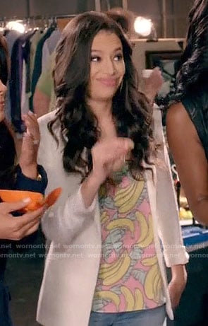 Kibby's banana print top on Daytime Divas