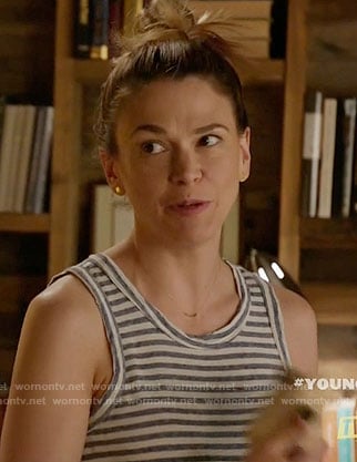 Liza's striped tank top on Younger