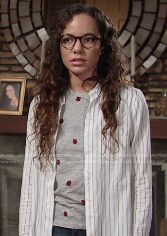 Mattie's ladybug print tee on The Young and the Restless