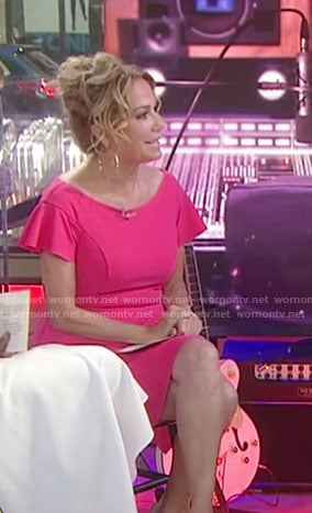 Kathie's pink asymmetric peplum dress on Today