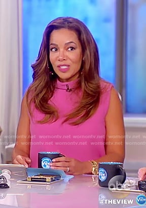 Sunny's pink cowl neck dress on The View