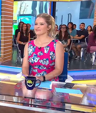 Sara's pink floral dress on Good Morning America