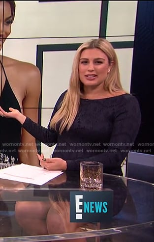 Carrisa's blue lace maternity dress on E! News