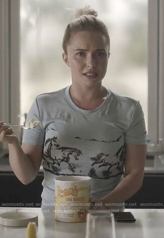 Juliette's horse print tee on Nashville