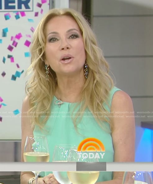 Kathie's mint green draped front dress on Today