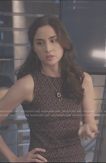 Camille's leather crystal necklace on Stitchers