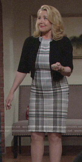 Nikki's plaid dress on The Young and the Restless