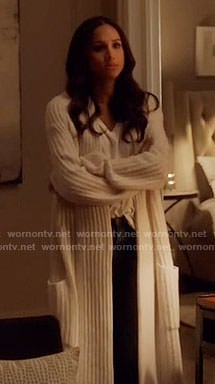Rachel's long cardigan on Suits