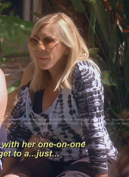 Vicki's tie dye long sleeved top on The Real Housewives of OC