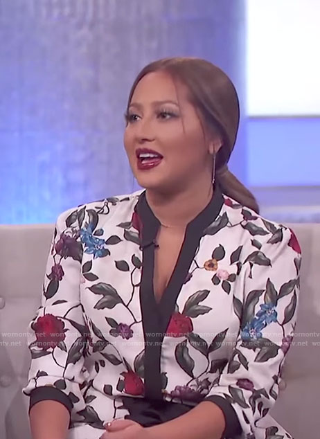 Adrienne's white floral dress on The Real