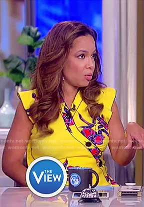 Sunny's yellow floral print maxi dress on The View