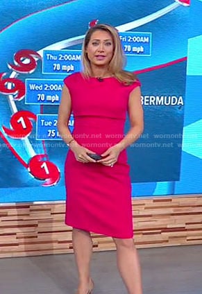 Ginger's pink double layered dress on Good Morning America