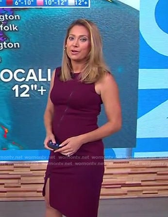 Ginger's purple zip front dress on Good Morning America