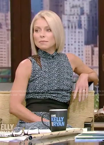Kelly's leopard lace inset dress on Live with Kelly and Ryan