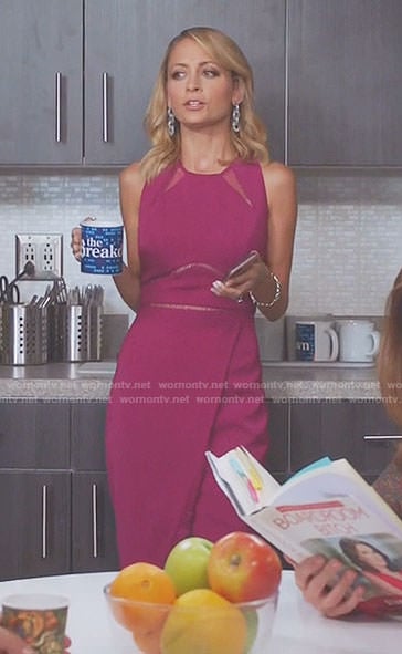 Portia's pink mesh inset dress on Great News