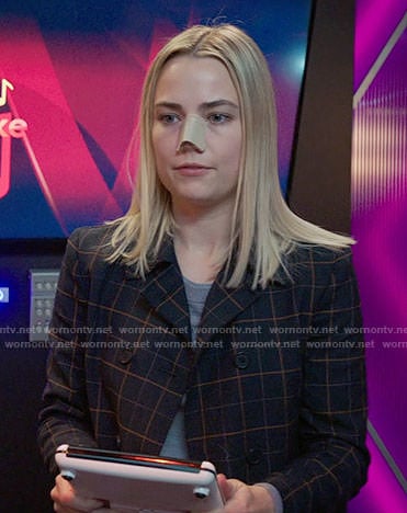 Anna's checked coat on The Mindy Project