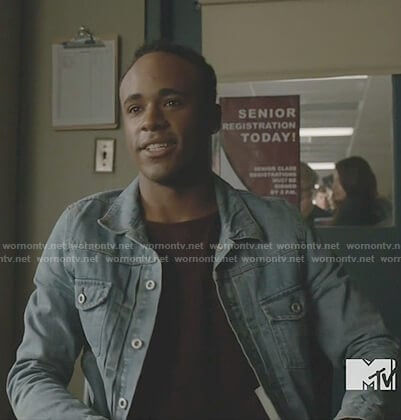 Mason's blue denim jacket on Teen Wolf