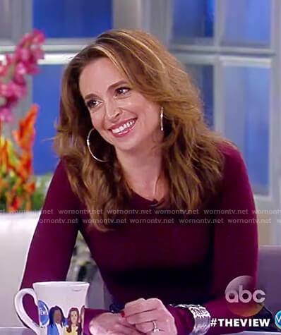 Jedediah's burgundy long sleeve bodysuit on The View
