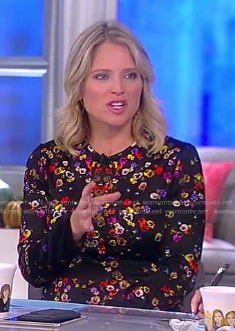Sara's black pansy dress on The View