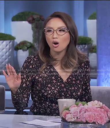 Jeannie's star print wrap dress on The Real