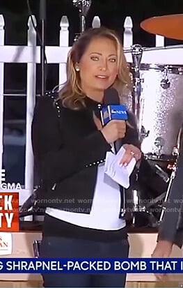 Ginger's black studded jacket on Good Morning America