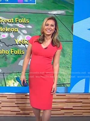 Ginger's red cap sleeve dress on Good Morning America