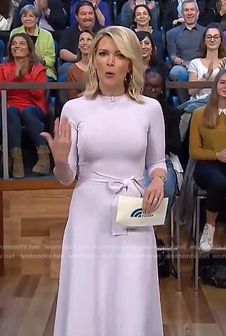 Megyn's white tie waist dress on Megyn Kelly Today