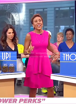 Robin's pink tiered dress on Good Morning America