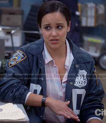 Amy's blush plaid shirt on Brooklyn Nine-Nine