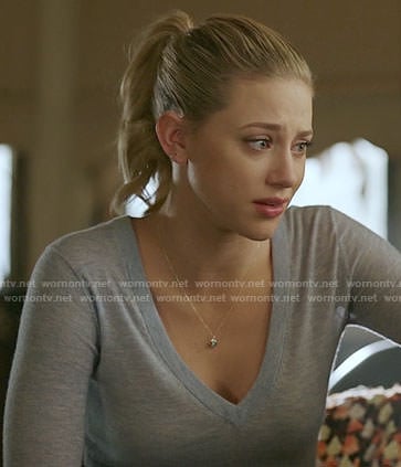 Betty's light blue v-neck sweater on Riverdale