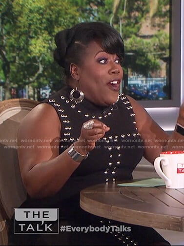 Sheryl's black studded dress on The Talk