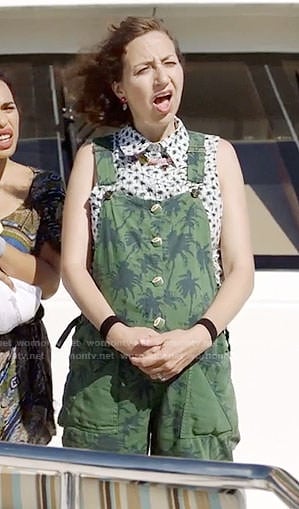 Carol's green palm tree print shirt and overalls on Last Man on Earth