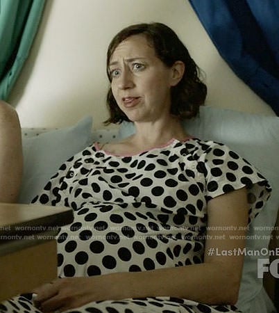 Carol's polka dot delivery gown on Last Man on Earth