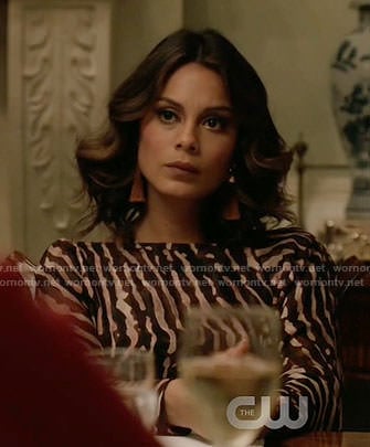 Cristal's zebra print dress on Dynasty