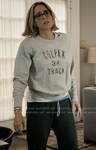 Elizabeth's Colfax Track sweatshirt on Madam Secretary