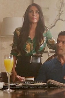 Hermione's green floral blouse on Riverdale