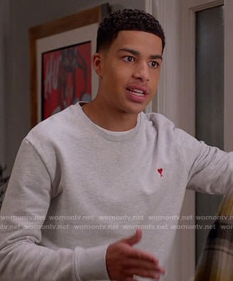 Junior's Ace of Hearts sweatshirt on Black-ish