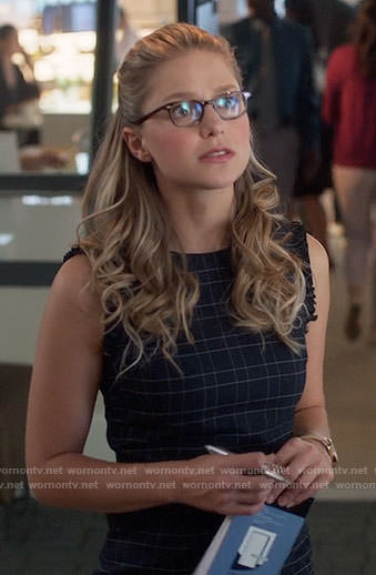Kara's plaid sleeveless dress on Supergirl