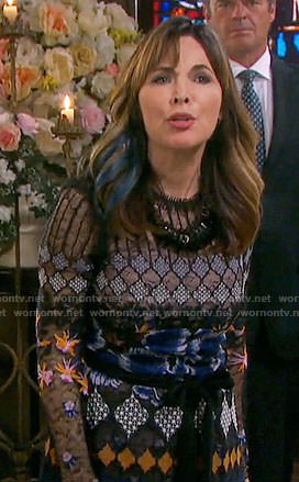 Kate's mixed lace dress on Days of our Lives