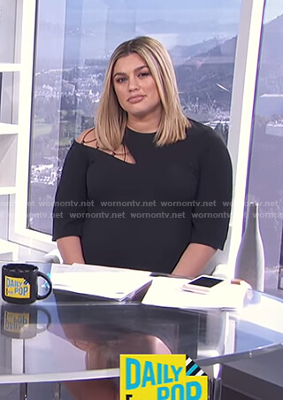 Carissa's black maternity cutout dress on E! News Daily Pop