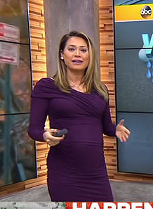 Ginger's purple ruched dress on Good Morning America