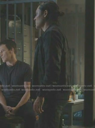 John's black camo bomber jacket on The Gifted
