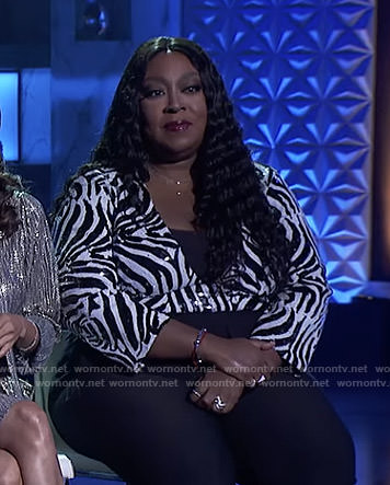 Loni's sequined zebra print top on The Real