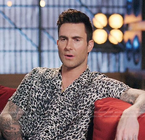 Adam Levine's leopard print shirt on The Voice
